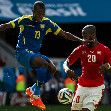 2014-06-14  FIFA BRASIL 2014, SCHWEIZ-ECUADOR, ENNER VALENCIA GEGEN JOHAN DJOUROU, Brasilia
